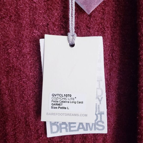 Barefoot Dreams Cozychic Lite Catalina Long Cardigan in Garnet - Picture 6 of 8